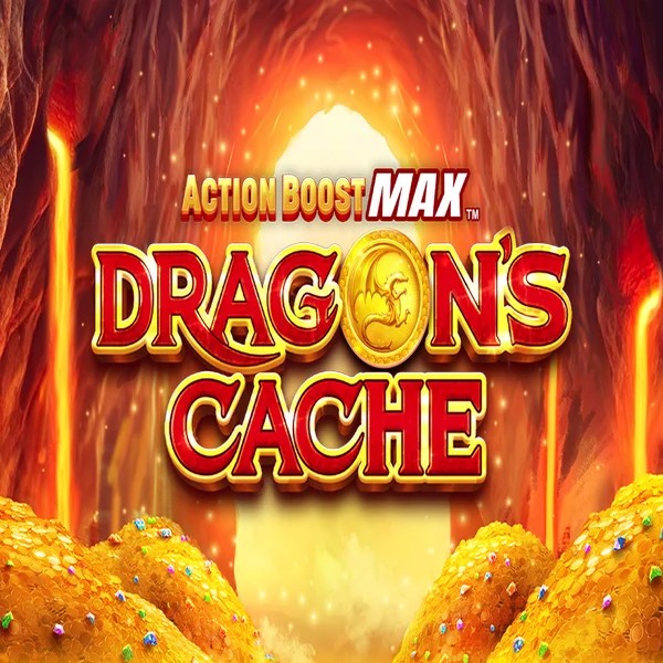 Action Boost Max Dragon's Cache online game logo by SpinPlay Games on liraspincasino.eu