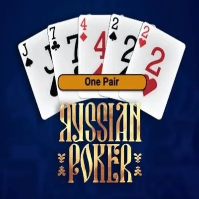 Russian Poker slot logo by OneTouch Games at LiraSpin Casino