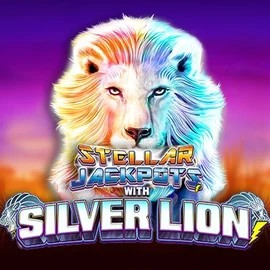 Stellar Jackpots with Silver Lion logo by Lightning Box Game at LiraSpin Casino